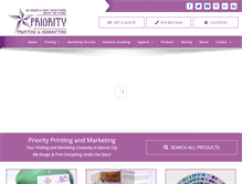 Tablet Screenshot of priorityprinting.com